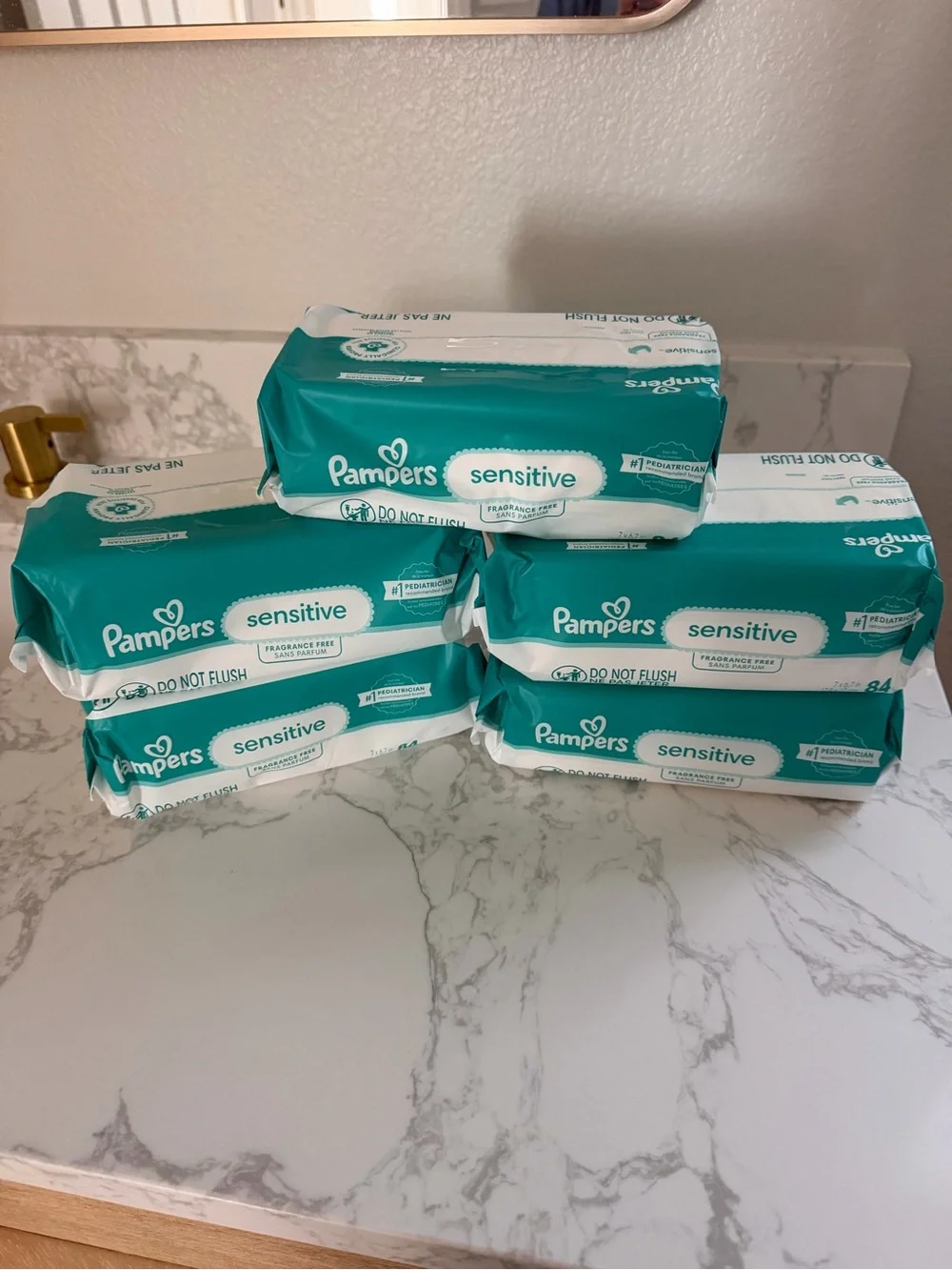 Pampers Sensitive Baby Wipes - Teal (Pack of 6) - Picture 1 of 1